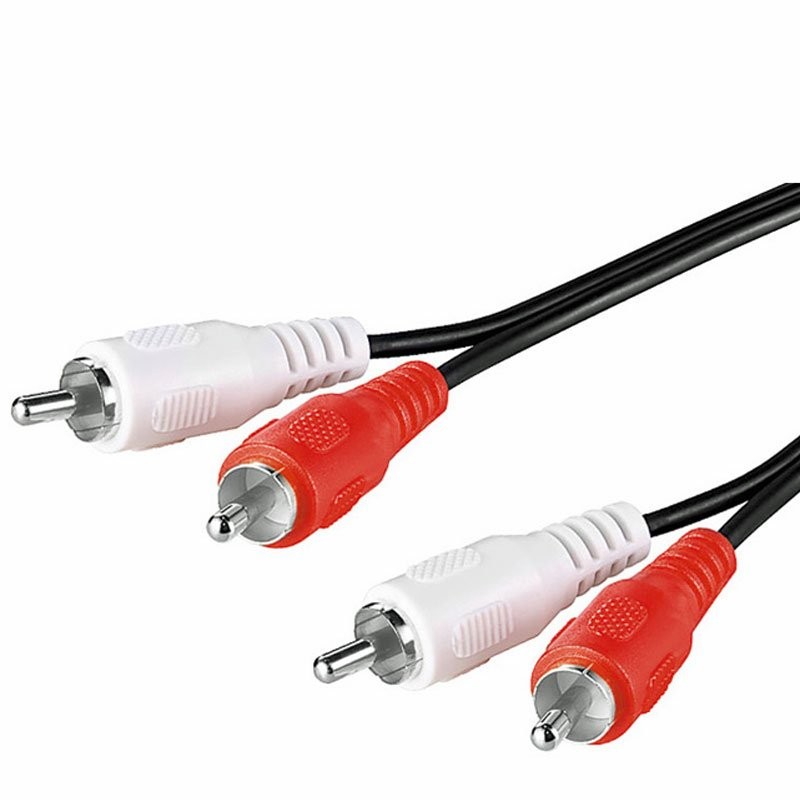 Audio-Video-Kabel 2 x Cinch-Stecker auf 2 x Cinch-Stecker, Kabellänge 15,0 Meter
