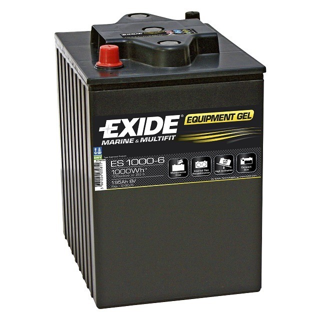 Exide Equipment Gel ES 1000-6 (G180/6) Blei Akku mit A-Pol 6V, 195000mAh