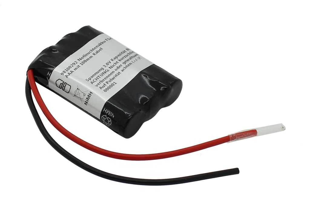 Notleuchtenakku NiMH 3,6V 800mAh F1x3 Micro AAA mit 100mm Kabel
