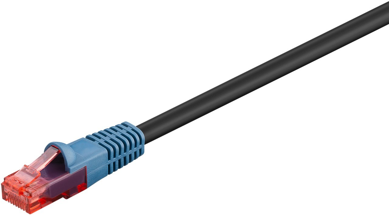 Goobay CAT 6 Outdoor-Patchkabel, U/UTP, Schwarz