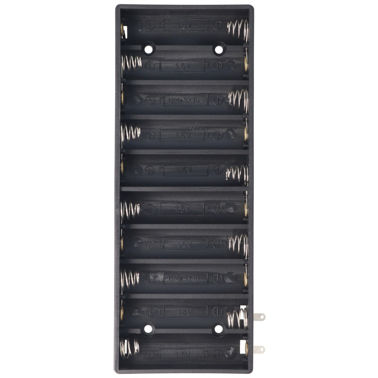 AccuCell Batteriehalter für 10 Mignon AA LR6 Nebeneinander Batterie, Akku
