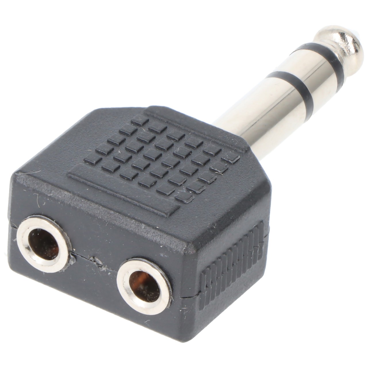 Goobay Kopfhörer-Adapter, AUX-Klinke 6,35 mm zu 2x 3,5 mm - 1x 6,35-mm-Klinkenstecker (3-polig, stereo)  src=