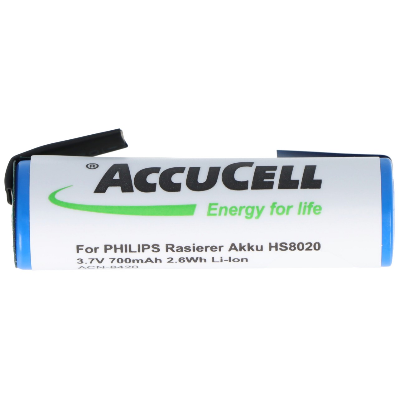 Akku passend für PHILIPS Rasierer Akku HS8020, HS8040, HS8060, HS8070, HS8420, HS8420/23, HS8440, HS8460