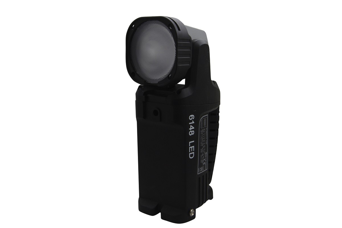 Handscheinwerfer Stahl 6148 EX LED mit Ladesessel und Kabel 230 Volt