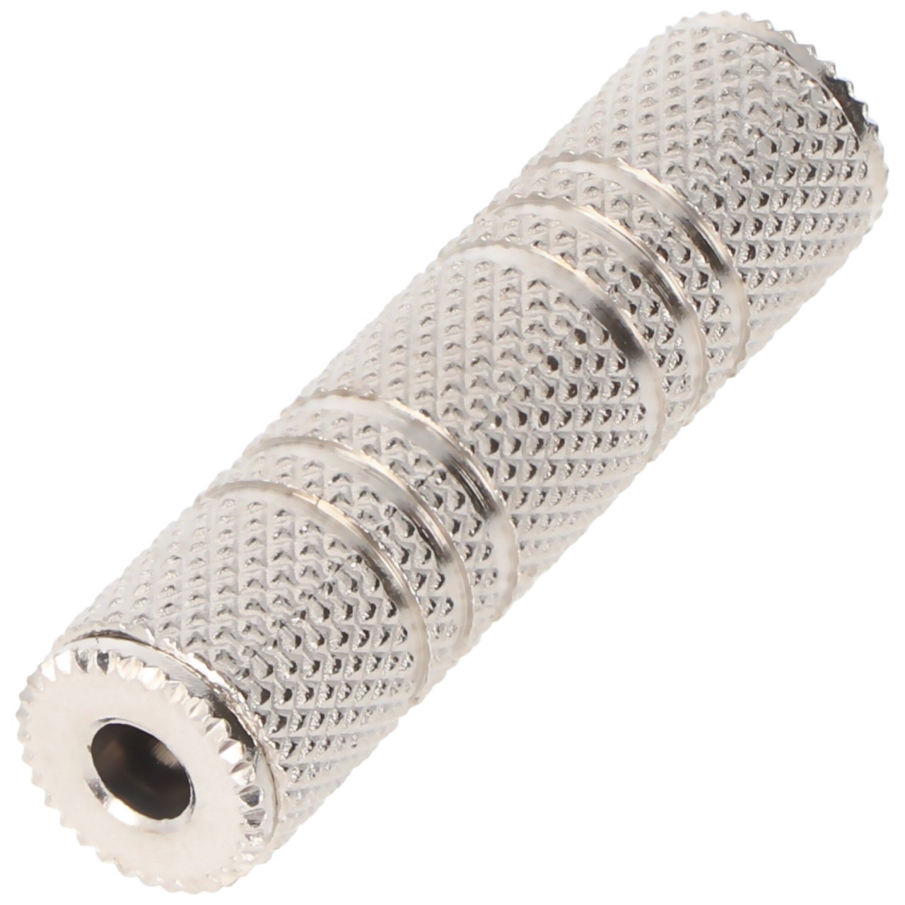 Goobay Kopfhörer-Adapter, AUX-Klinke 3,5 mm, Buchse zu Buchse, Metallausführung - 1x 3,5-mm-Klinkenbuchse (3-polig, stereo)  src=