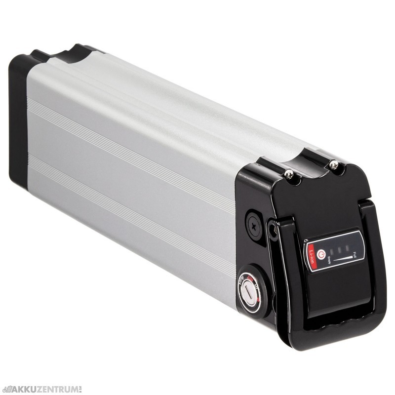 E-Bike Akku Maratron 'Silver Fish' XH370 – 37V / 12Ah – silber - Sattelrohr