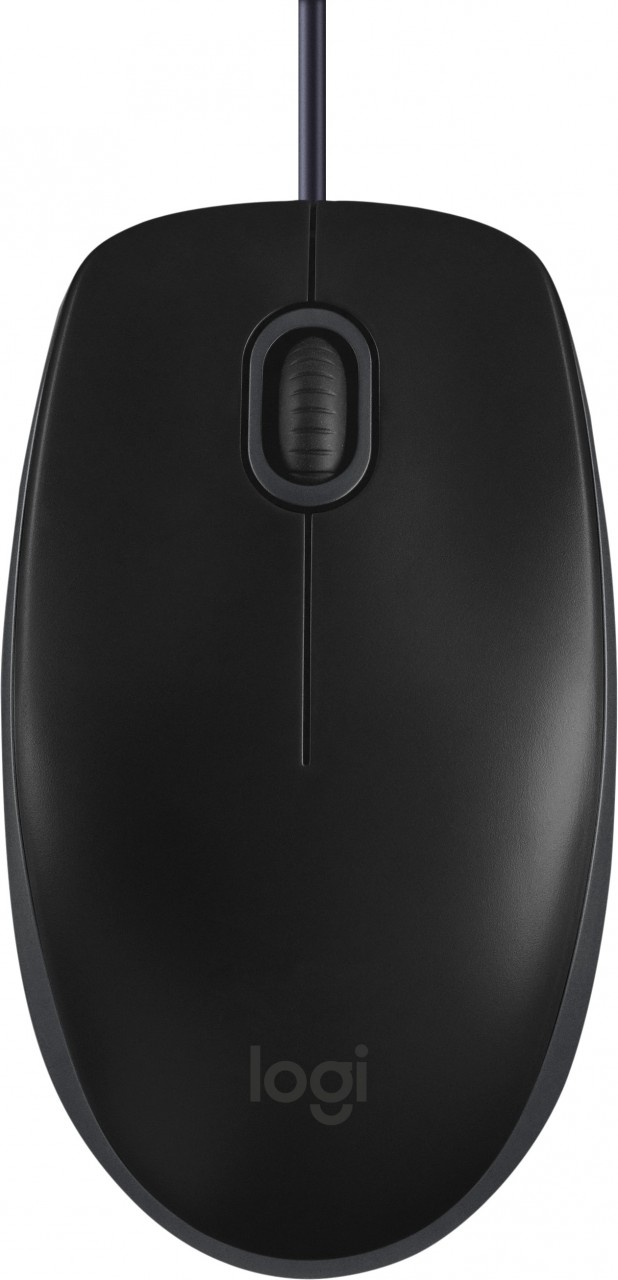 Logitech Maus B110, Silent, USB, schwarz Optisch, 1000 dpi, 3 Tasten, Business