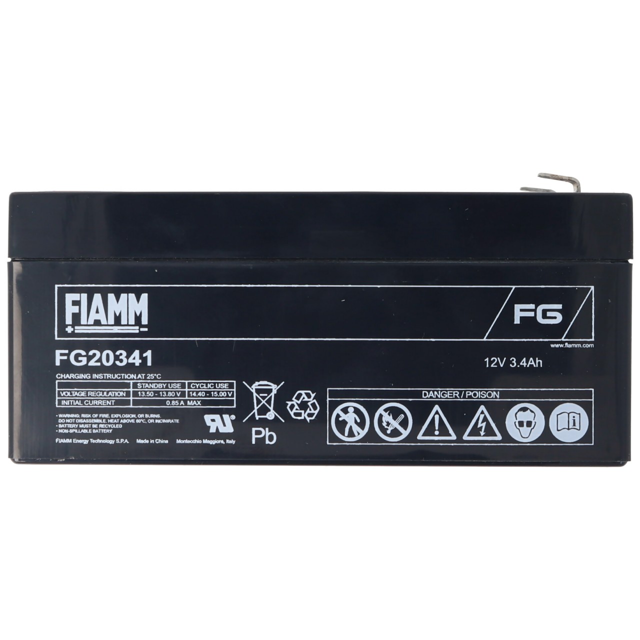 Fiamm FG20341 Akku, ehemals FG20301 Akku 12 Volt 3400mAh Blei PB Akku