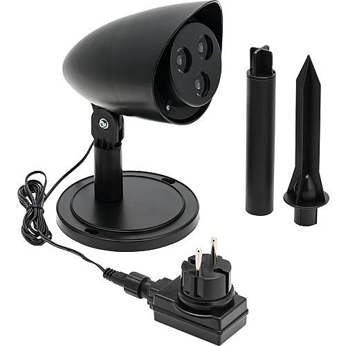 LED Projektor Weihnachtsmann auf Moped 41097