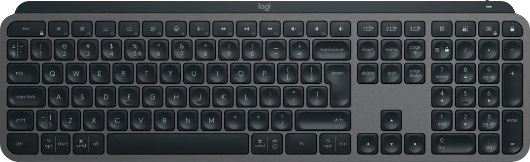 Logitech Tastatur MX Keys S, Wireless, Bluetooth, grafit Illuminated, DE, Bolt, Retail