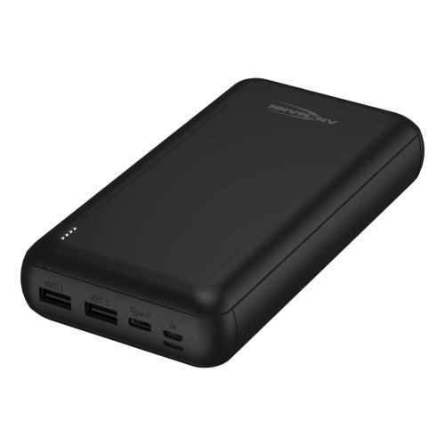 Ansmann Powerbank PB212 30.000mAh, extrem leistungsstark, mit Multi-Safe-Technologie, schwarz