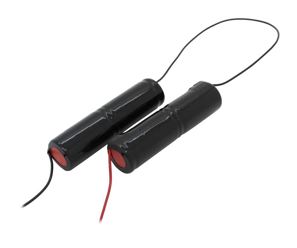 Notleuchtenakku NiMH 4,8V 4000mAh L2x2 Baby C mit 200mm Kabel beidseitig ersetzt RPower 4.8V 5000mAh