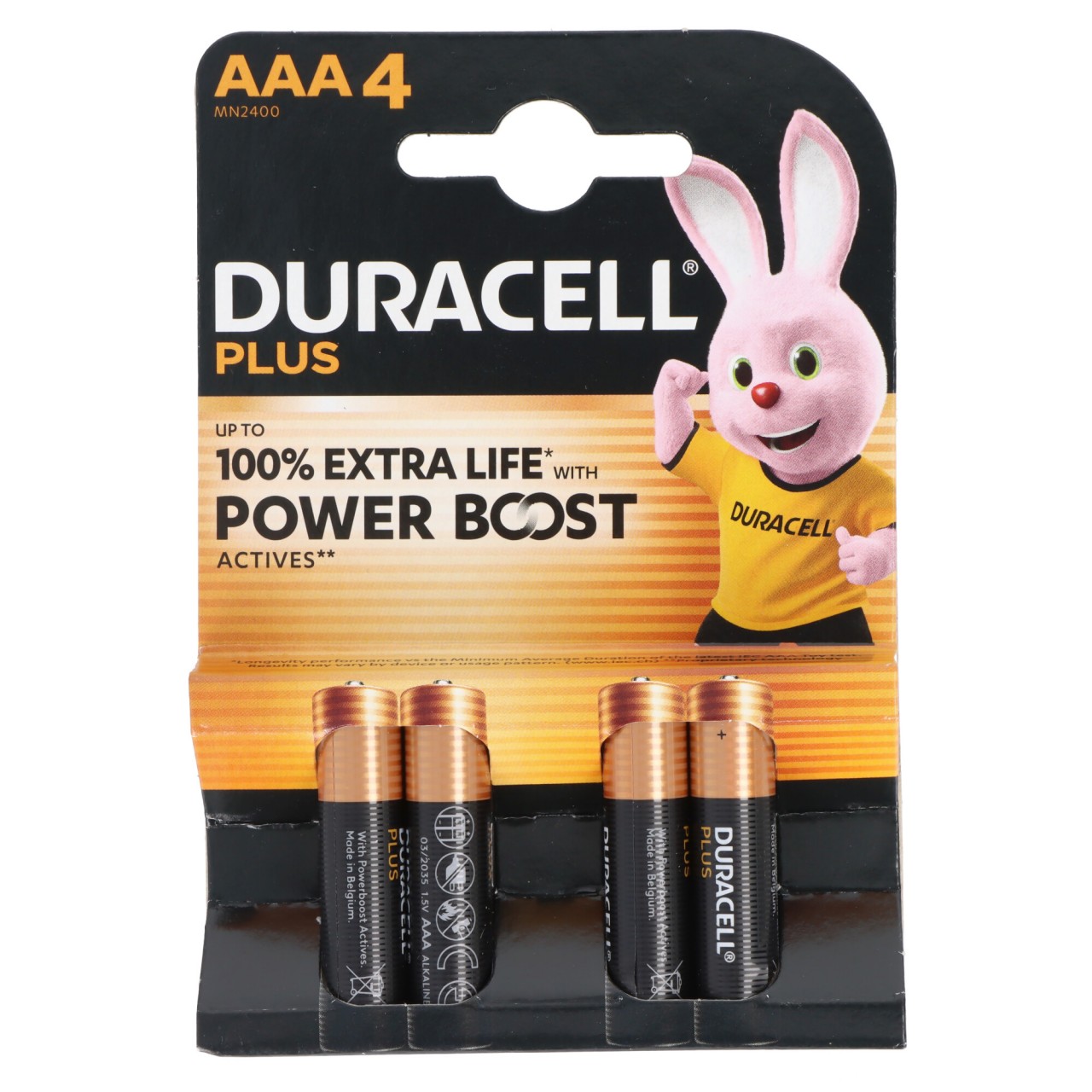 Duracell Plus Power Boost MN2400 Micro AAA Batterie 4er Blister