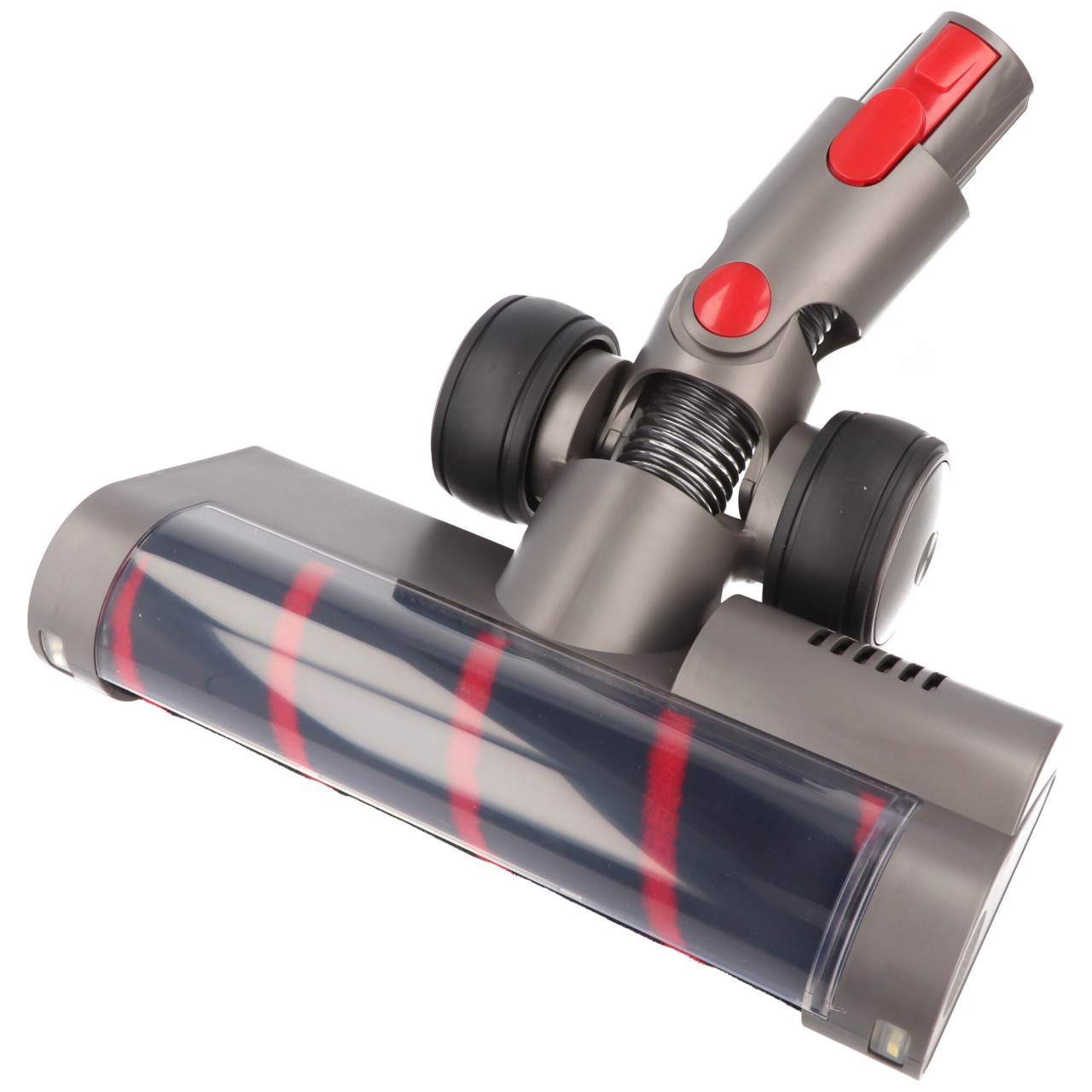 Hartbodendüse, Softroller passend für Dyson V8, Dyson V10, Dyson V11, motorisiert, mit LED-Lichter, ideal für Hartböden und kurzflorige Teppiche, um 180° flexibel drehbar