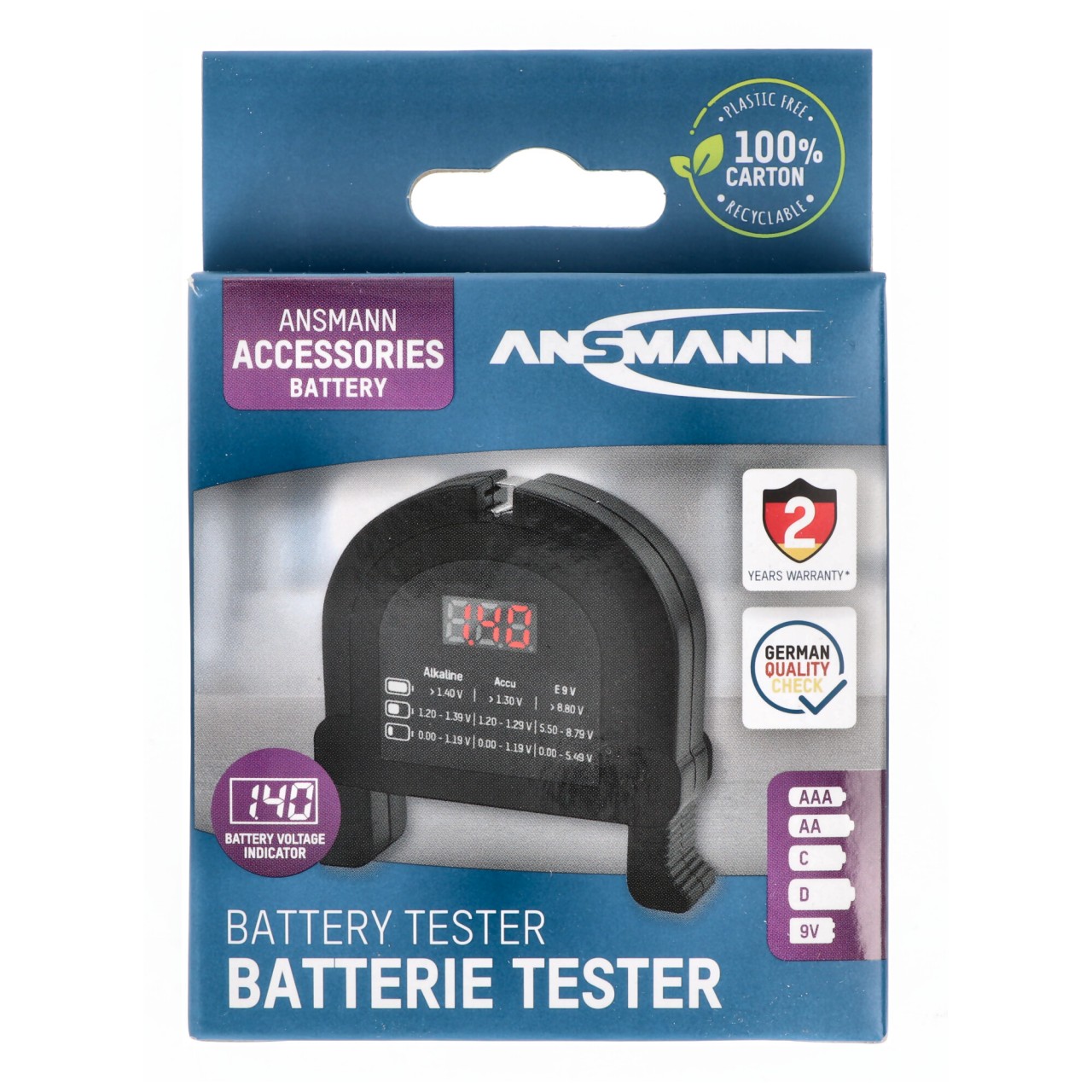 Universal Batterie Tester Ansmann im Taschenformat