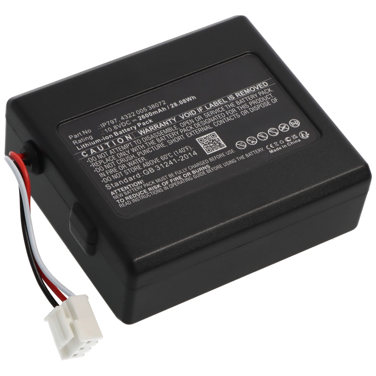 Staubsauger-Akku als Ersatz für Philips 4322 005 38072, IP797 - 2600mAh 10,8V Li-Ion