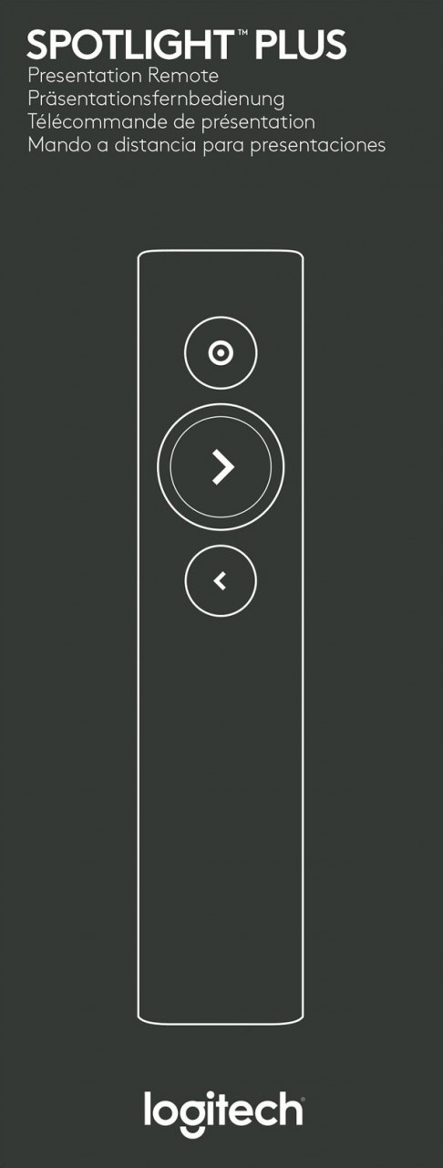 Logitech Presenter Spotlight Plus, Wireless, Bluetooth, Slate Gyroskop, 3 Tasten, Akku, Business