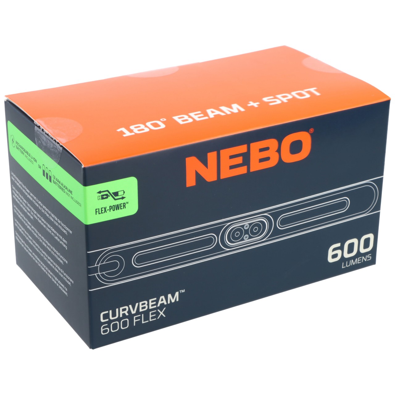 Nebo CurvBeam 600 Flex NEB‑0021‑G mit max. 600 Lumen und fast 100 Metern Reichweite