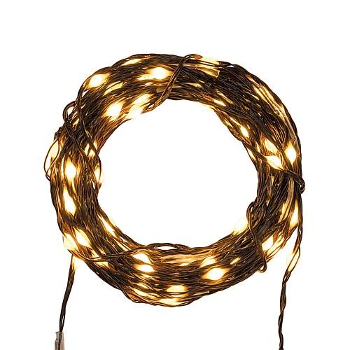 MHB LED-Lichterkette 'Professional' 500 flg. bernsteinfarben, brauner Metalldraht 55117