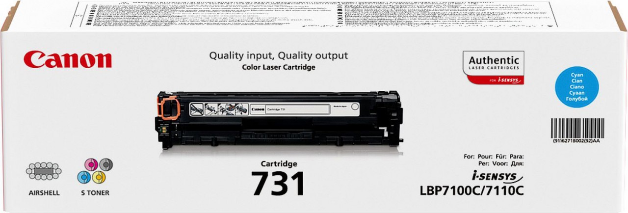 Canon Lasertoner 731 cyan 1.500 Seiten