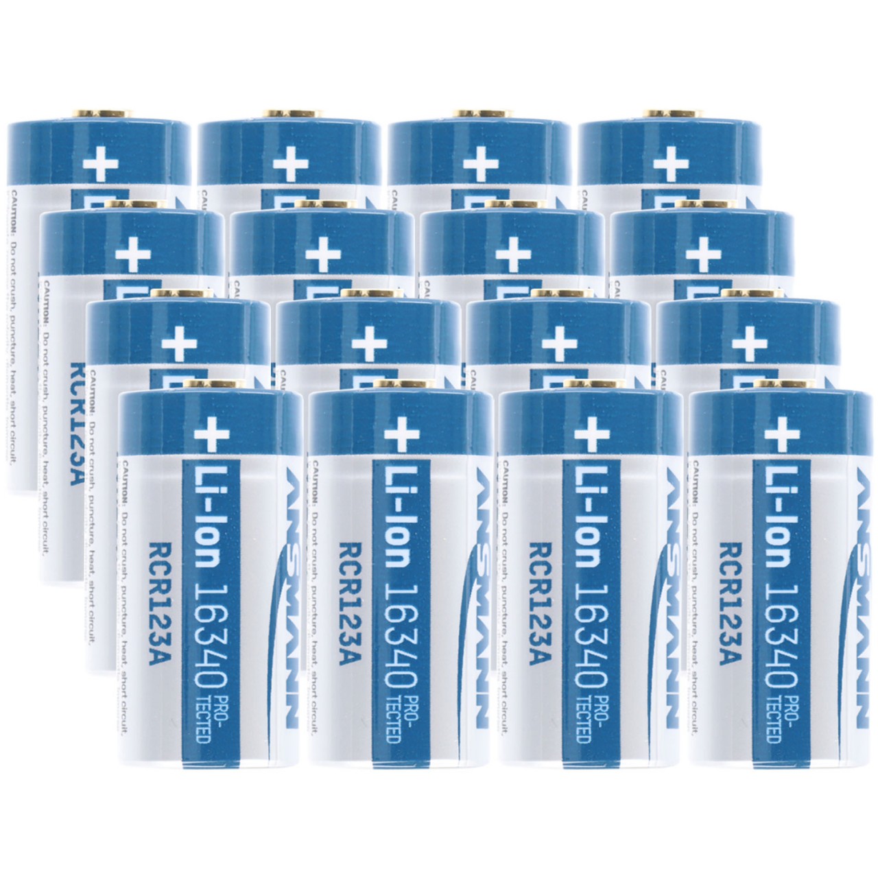 16x CR123 A Li-Ion Akku mit 3,7 Volt, 850mAh Kapazität inkl. Akkubox ideal für Überwachungskamera Arlo, LED-Taschenlampen