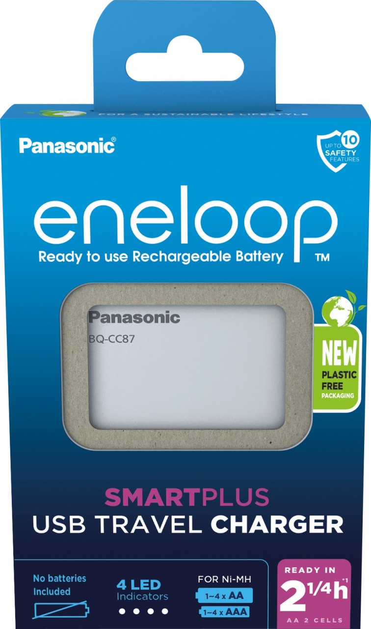 Eneloop Akku NiMH, Universal Ladegerät, SP USB Charger ohne Akkus, für AA/AAA, Retail-Box