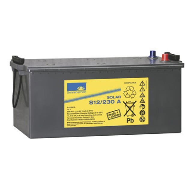 Exide Sonnenschein Solar S12/230 A Blei Akku mit A-Pol 12V, 230000mAh