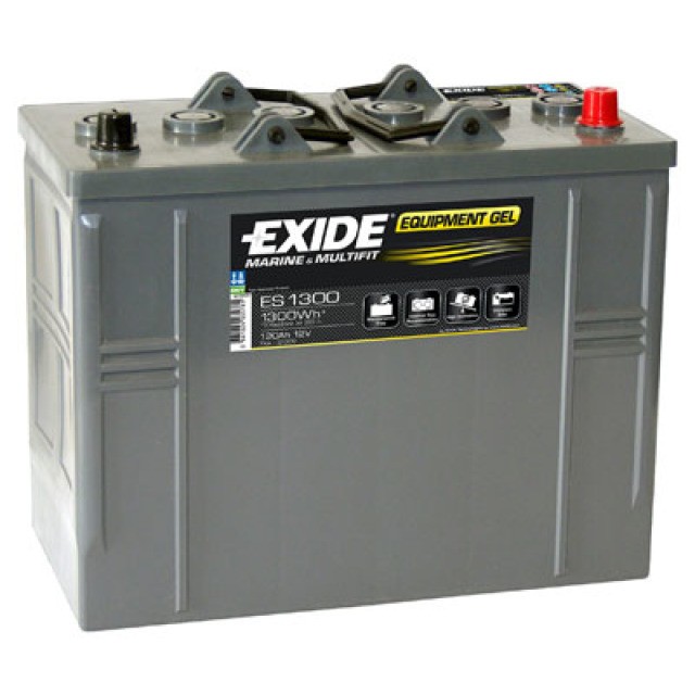 Exide Equipment Gel ES 1300 (G120S) Blei Akku mit A-Pol 12V, 120000mAh