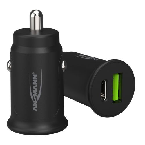Ansmann USB-Autoladegerät CC230PD, USB und USB-C PD Ausgang, 2 Ladeports, 30W
