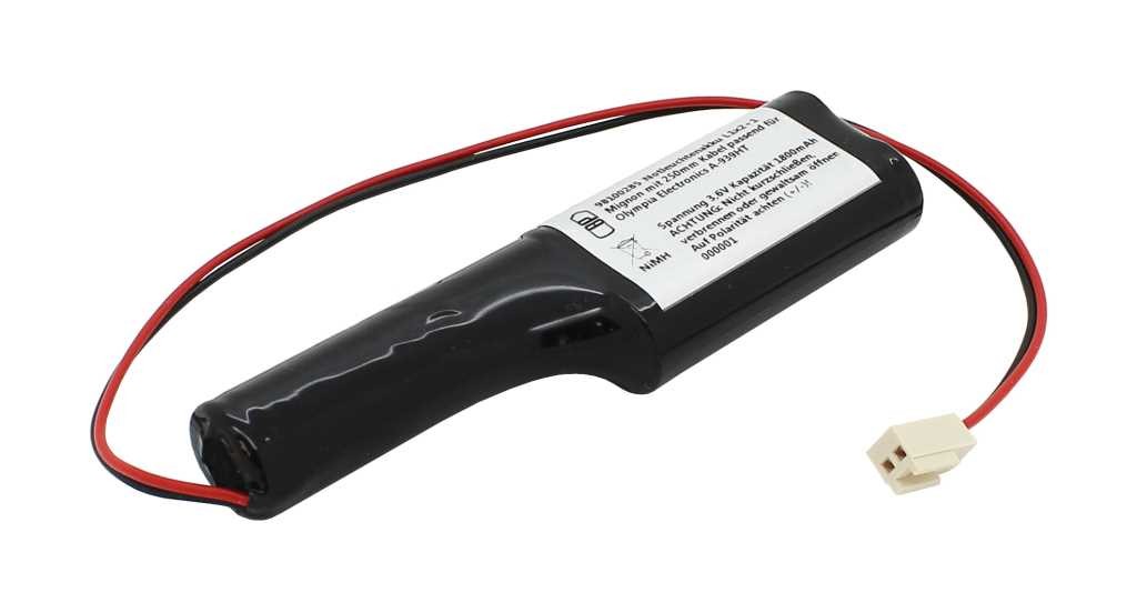 Notleuchtenakku NiMH 3,6V 1800mAh L1x2+1 Mignon mit 250mm Kabel passend für Olympia Electronics A-939HT