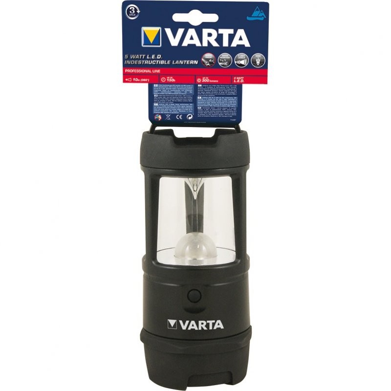 Varta 5W Camping Leuchte Camping Lantern 3D Indestructible 5 Watt