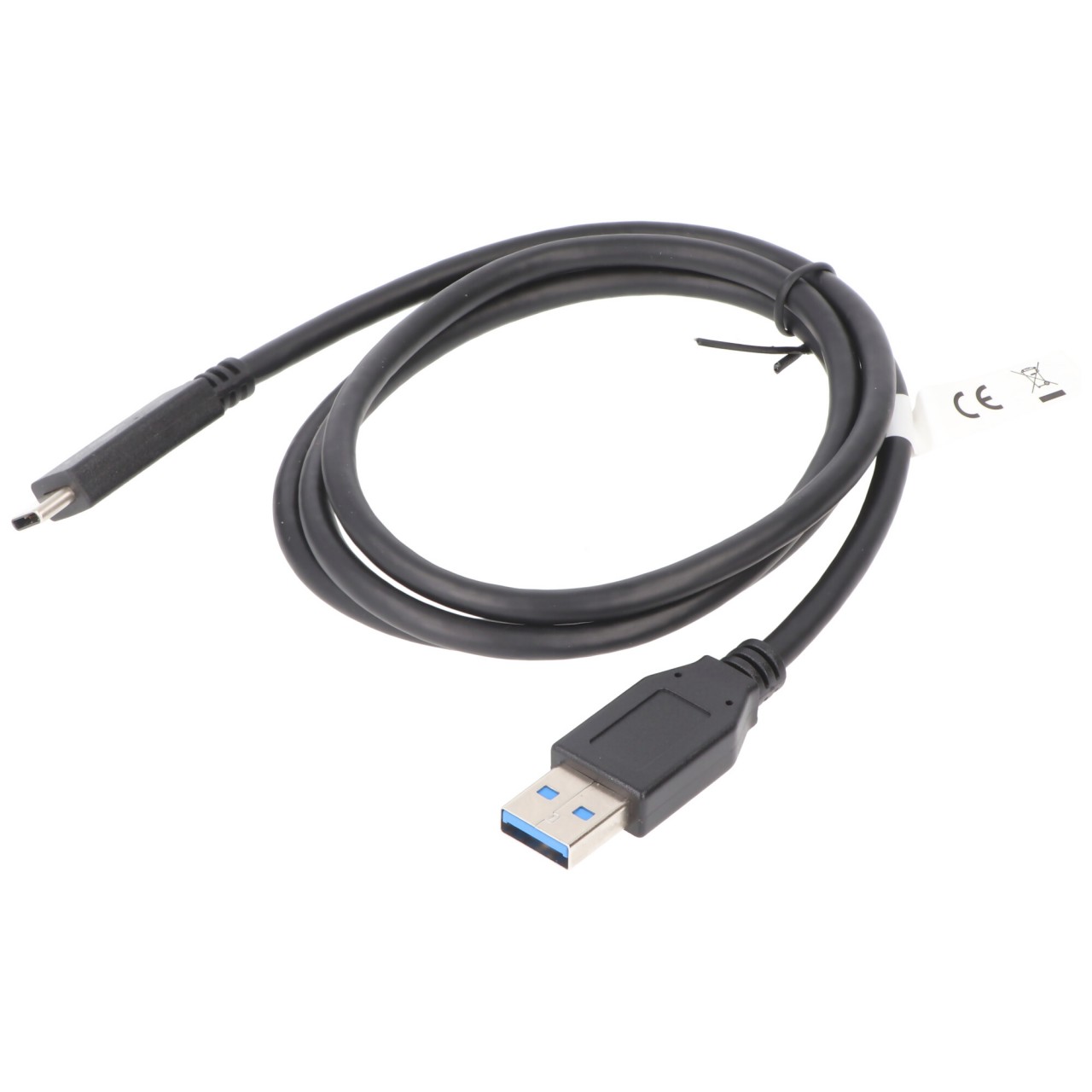 USB-C Lade- und Synchronisationskabel USB 3.1 Generation 2 für alle Geräte mit USB-C Anschluss, 1 Meter schwarz, 3A