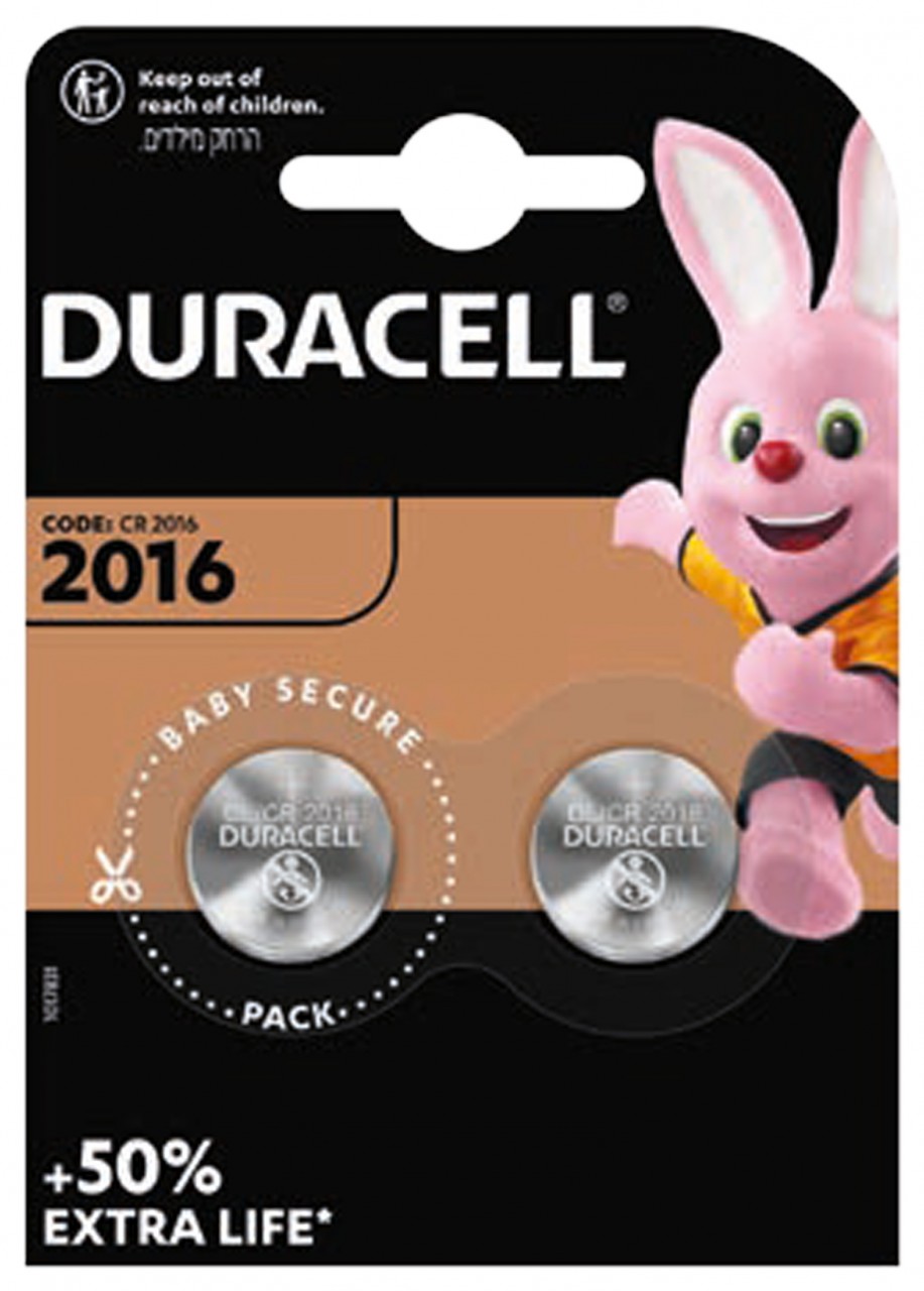 Duracell CR2016 Lithium Batterie im 2er Blister