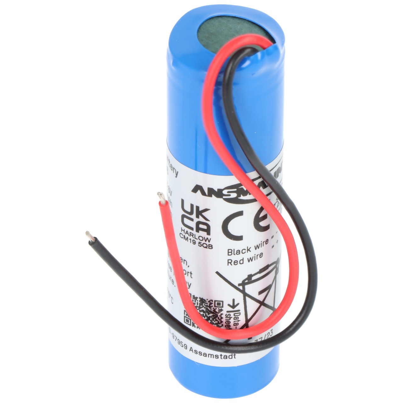 Akkupack Li-ion 3,7V 2600mAh 1S1P mit 10cm Kabel, 1INR19 / 66-1, 2347-3008-06