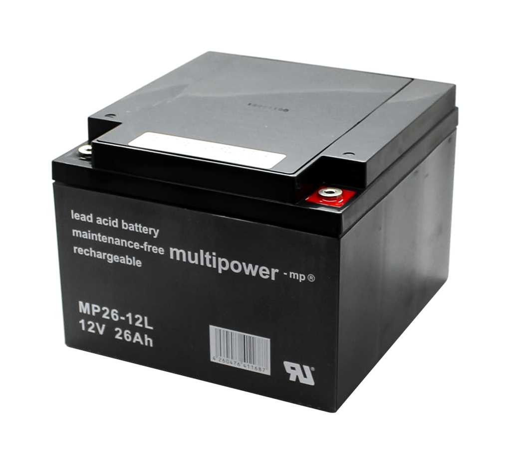Multipower MPL26-12 12V 26Ah Long Life Bleiakku AGM Blei Gel Akku