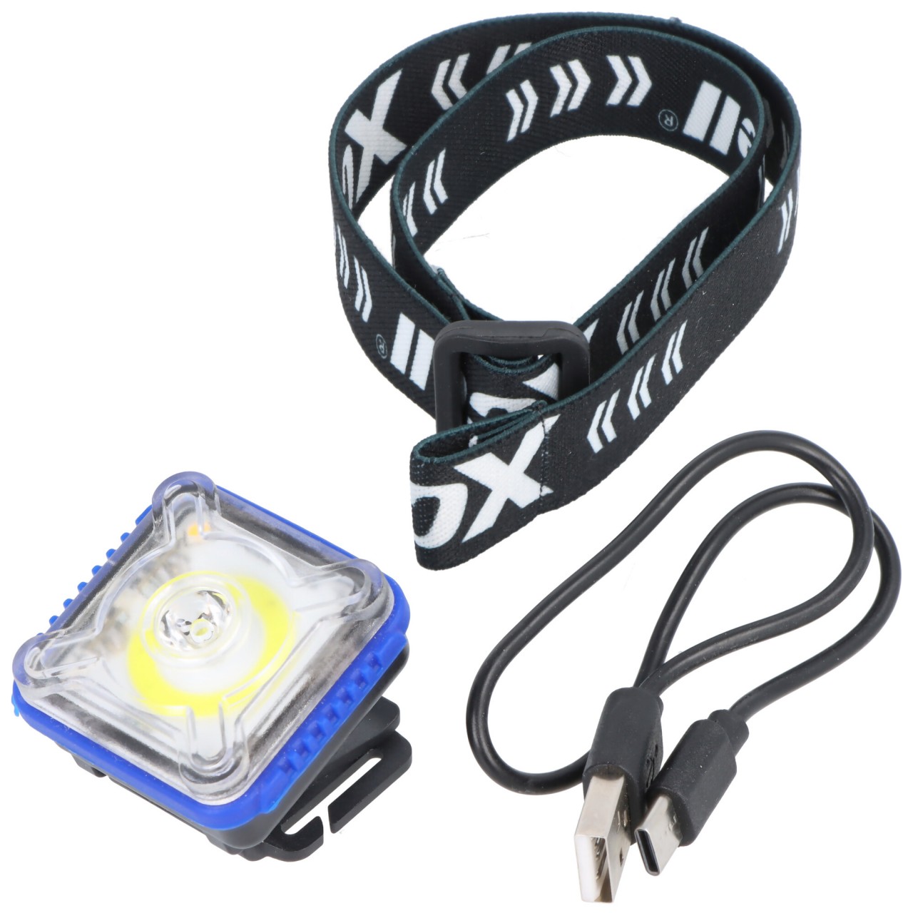 XCell H295 LED-Kopfleuchte, neun verschiedene Modi, vier verschiedene Farben, max. 295 Lumen, wiederaufladbar