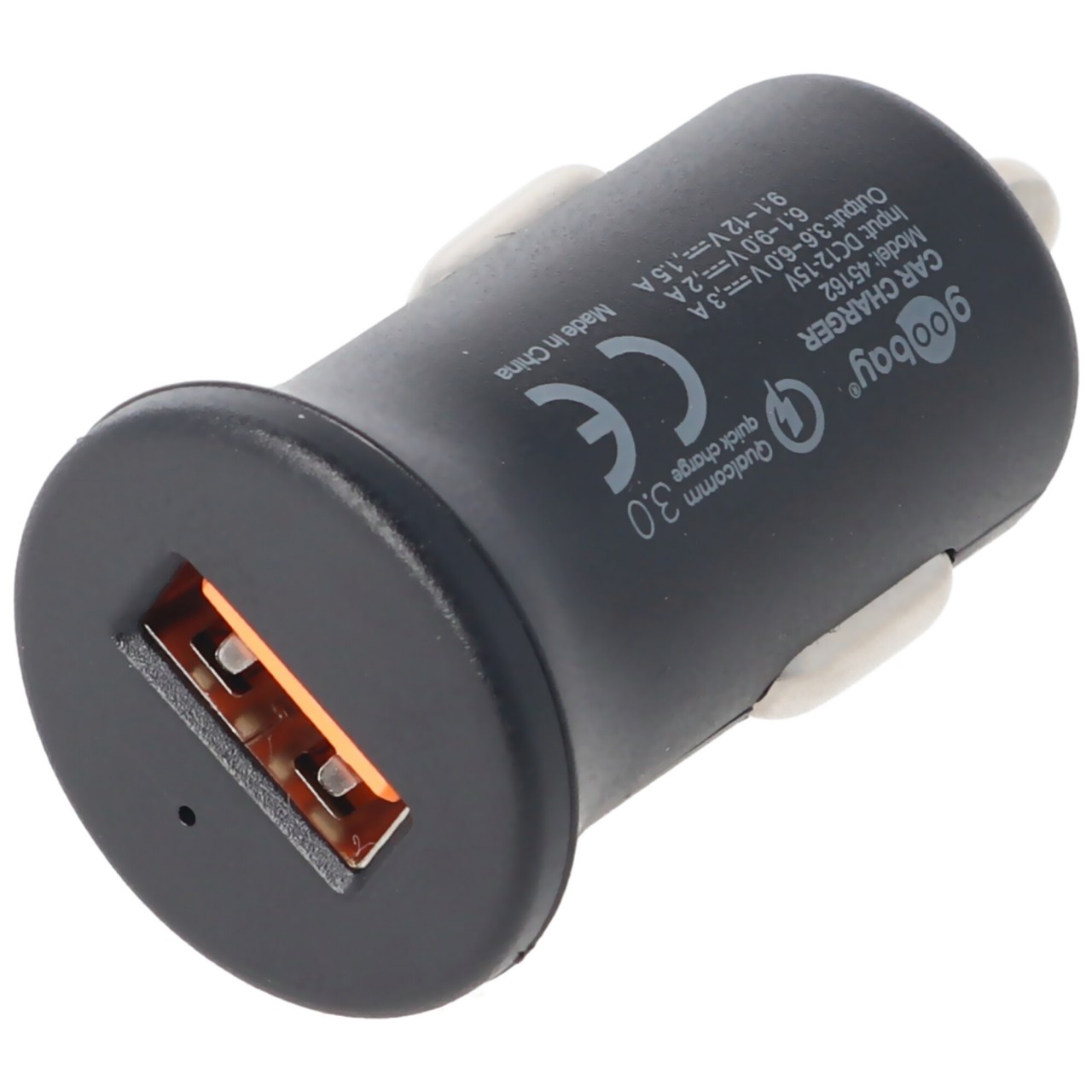 Quick Charge™ QC3.0 USB-Autoschnellladegerät, Zigarettenanzünder-Stecker, 5 Volt DC, max. Stromstärke 3A