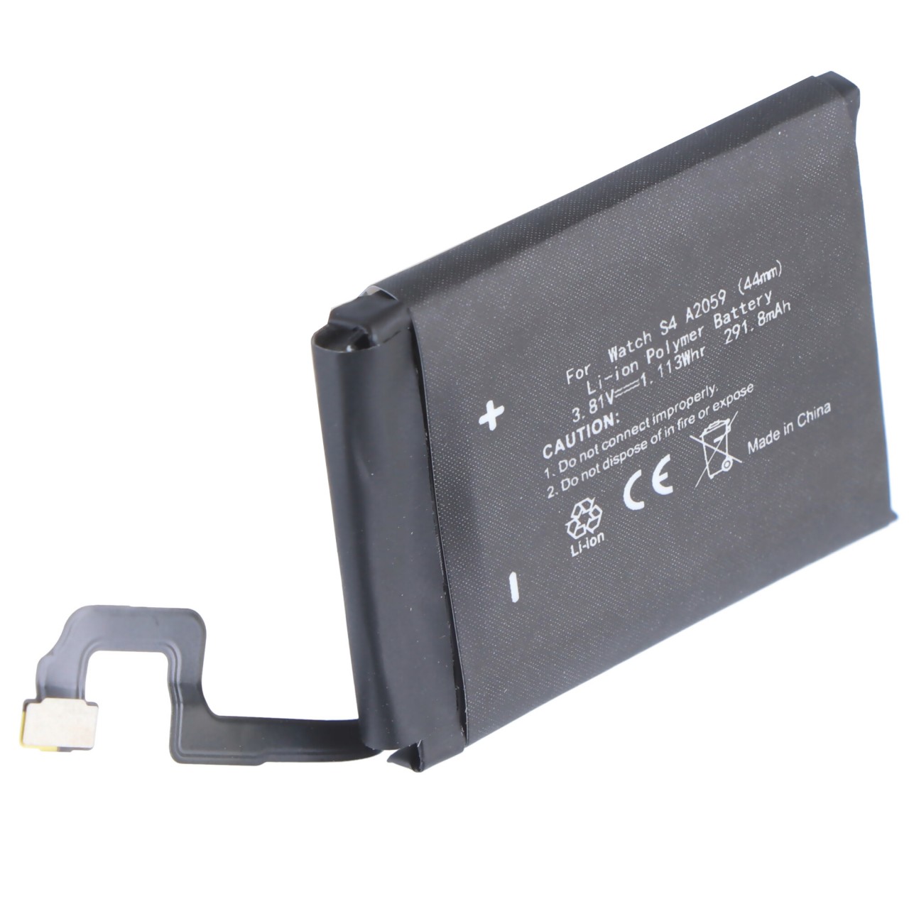 Akku passend für Apple Watch 4 44mm, A2008, Li-Polymer, 3,81V, 291mAh, 1,1Wh, built-in, ohne Werkzeug