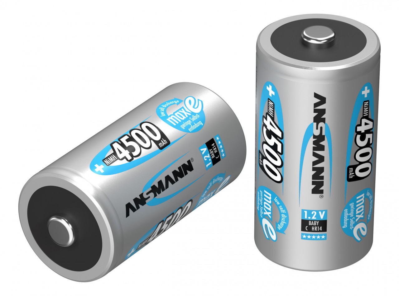 1x Ansmann NiMH-Akku Baby 4500mAh maxE
