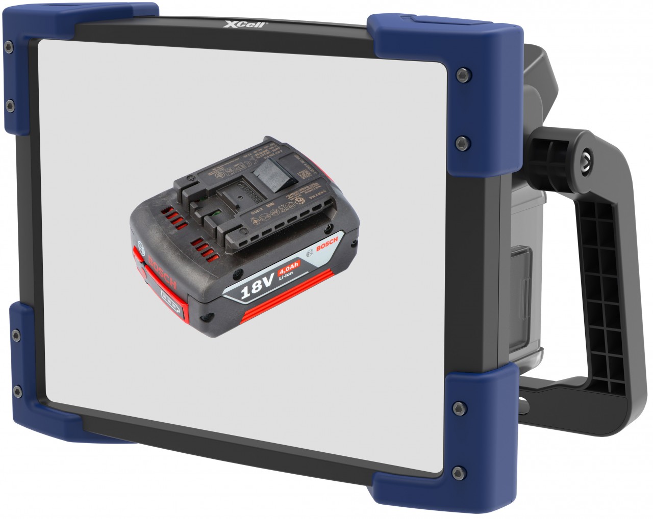 Worklight Multi Arbeitsleuchte 90W, max. 10000 Lumen, inklusive 1x Original Bosch GSR 18 V-LI 18V 4Ah Li-Ion Akku und Ladegerät