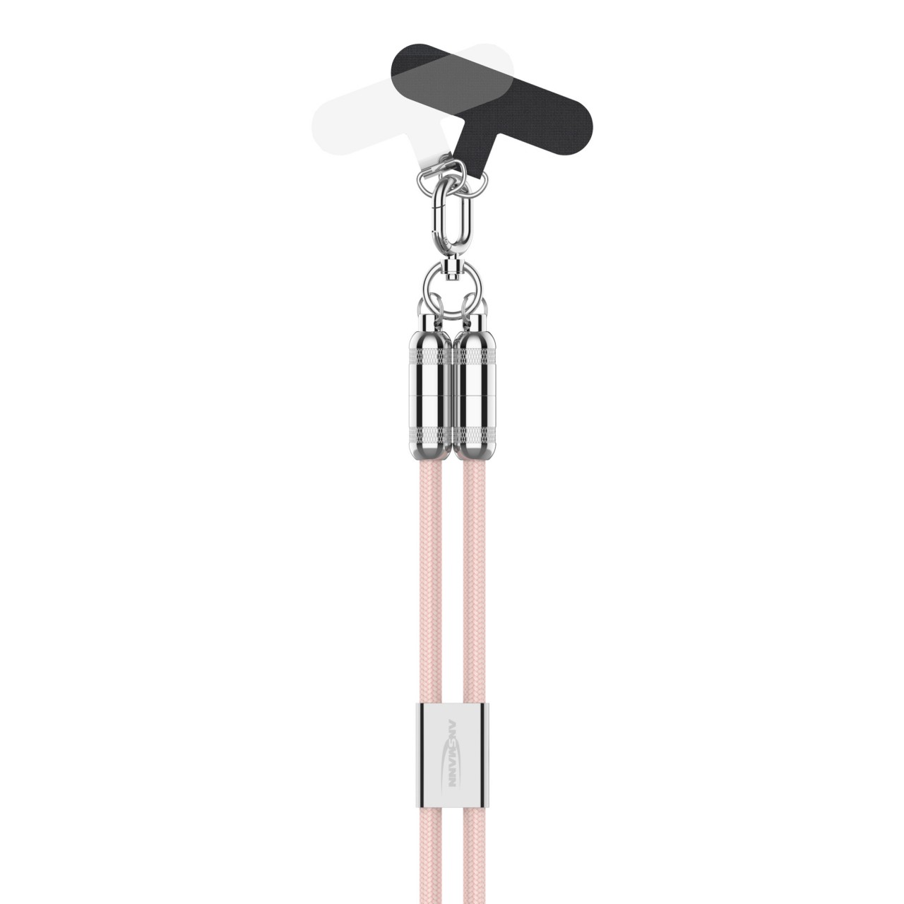 Ansmann Smartphone Lanyard-Ladekabel, USB-C auf Lightning, Handykette, Kabellänge 1,2 Meter, rosa