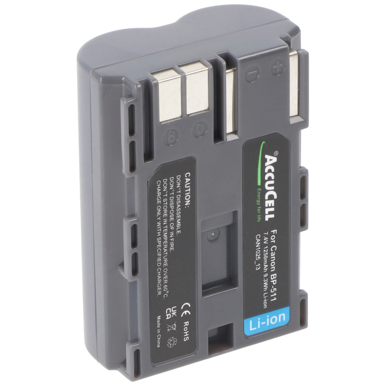 AccuCell Akku passend für Canon DM-MV30, max. 1250mAh