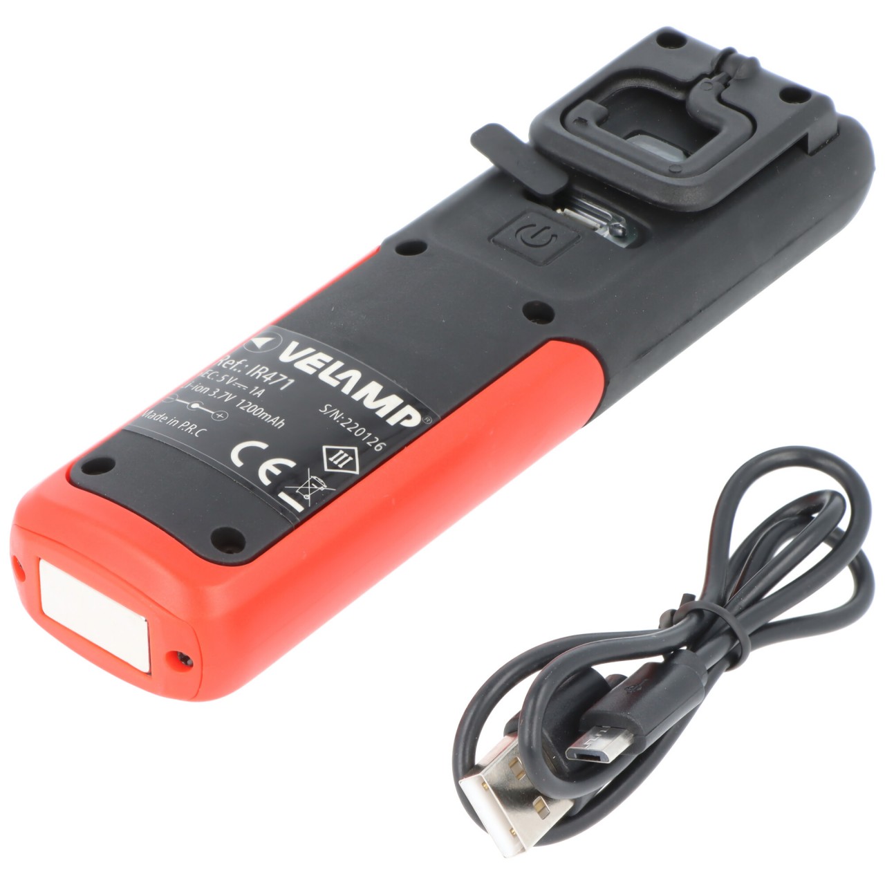 Multifunktionale LED-Arbeitsleuchte, wiederaufladbar per USB, 2in1 Arbeitsleuchte, Panelleuchte und Taschenlampe, mit Magnet und Haken