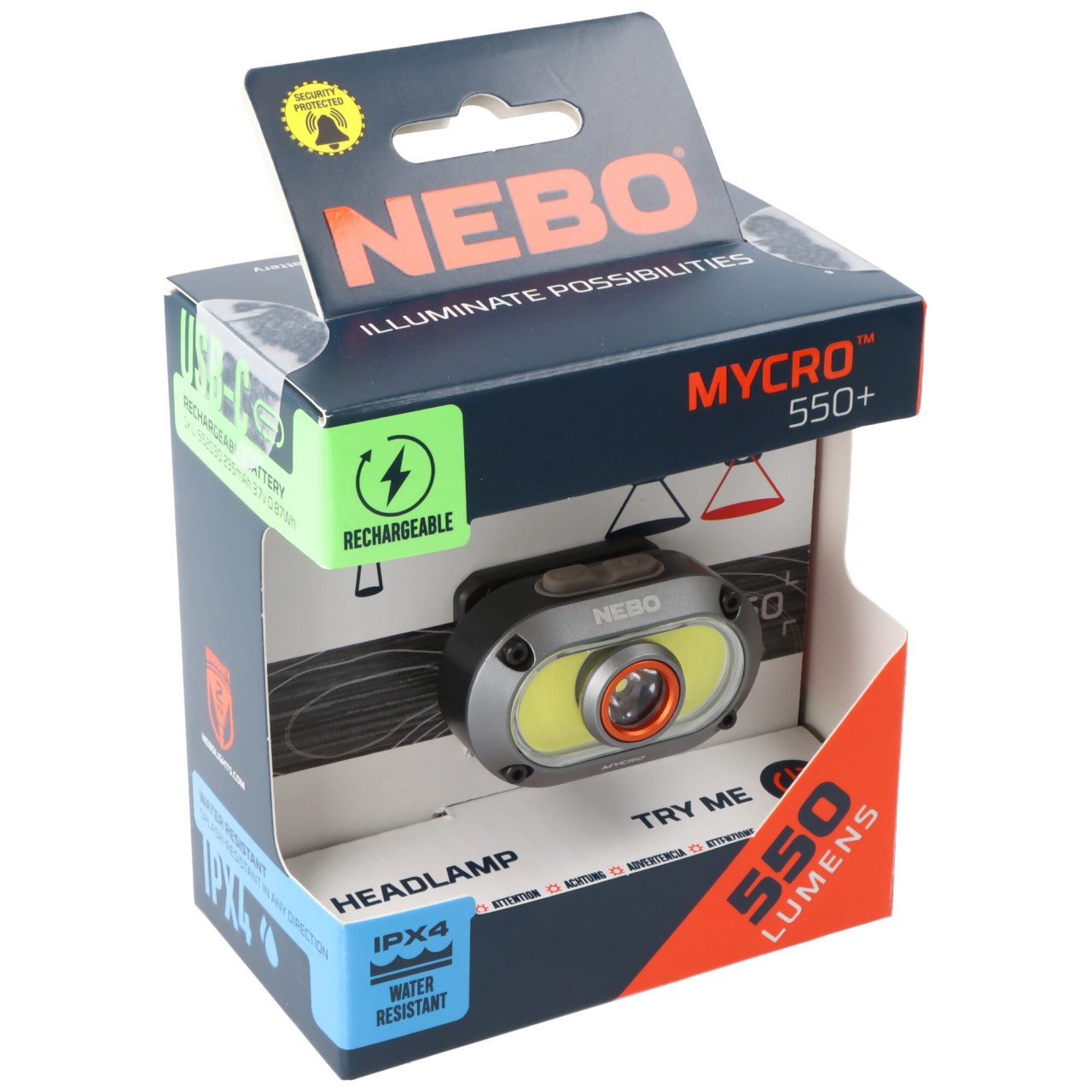NEBO MYCRO 550 – Wiederaufladbare Stirnlampe