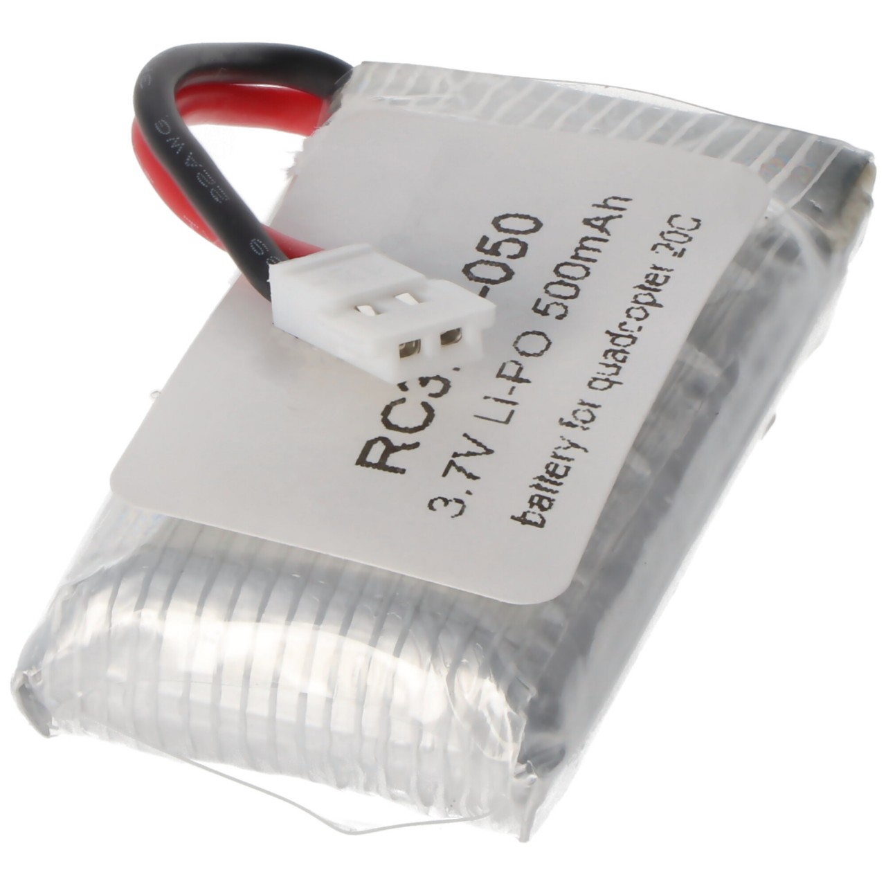 Li-Polymer-Akku 500mAh 3.7V 20C für Modellbau, Drohne, Multicopter, Quadrocopter wie OW3-A-03