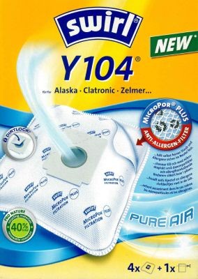Swirl Staubsaugerbeutel Y104 MicroPor Plus für Clatronic, Dirt Devil und Zelmer Staubsauger