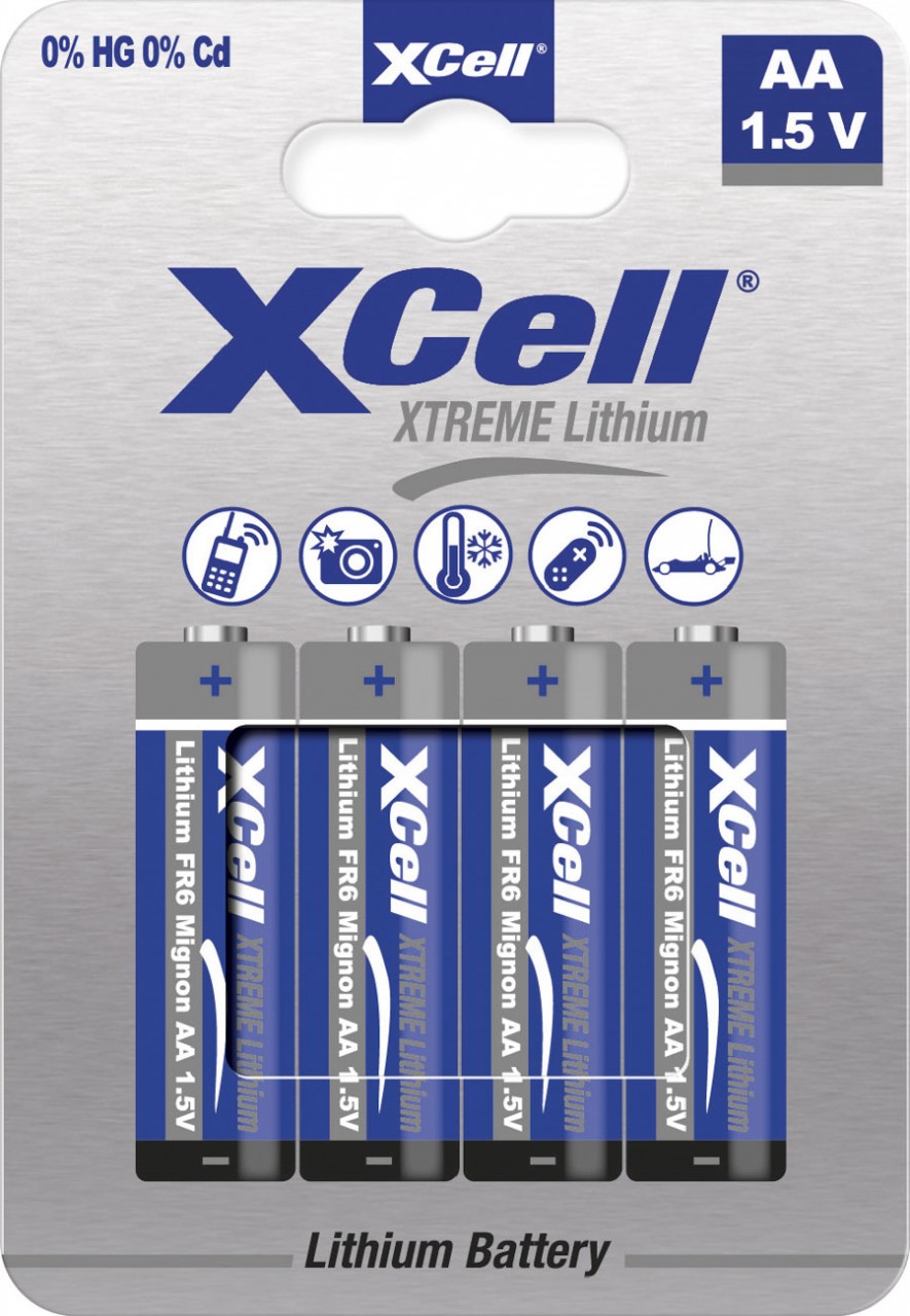 AA, Mignon Lithium Batterie, XTREME Lithium Batterie FR6, L91 1,5V 4er Blister
