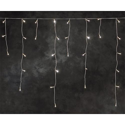 LED Eisregen-Lichterk.200 ww LED 2733-102 weißes Kabel