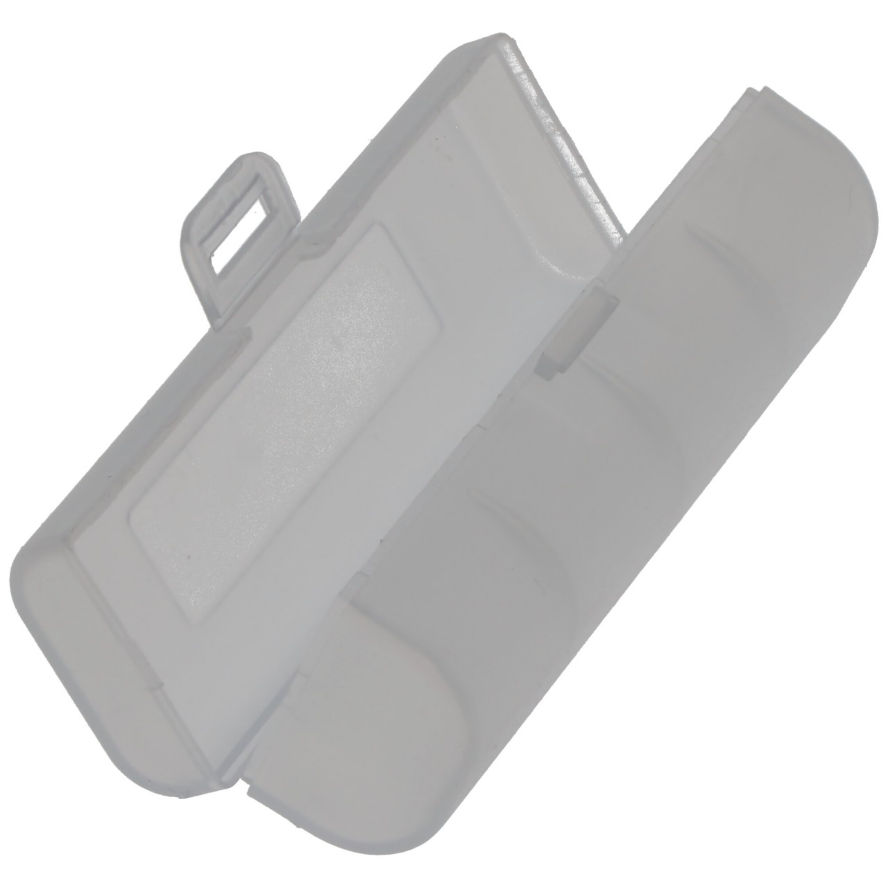 Universal AccuSafe Aufbewahrungsbox für 1 Stück 18650, 16650 Li-ion Akku, Farbe transparent, Innenmaße max. 64x18x18mm