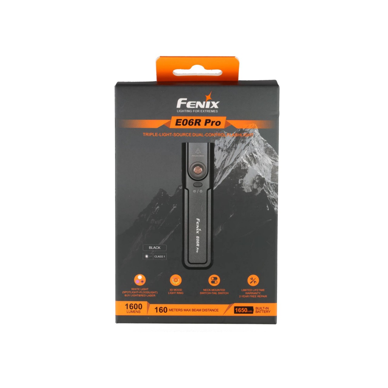 Fenix E06R Pro LED-Taschenlampe, 4 Lichtquellen und 3D Lichtring, 1600 Lumen, wiederaufladbar